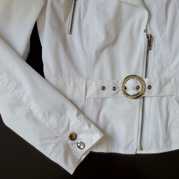Express White Moto Lightweight Jacket Size XS - Picture 2 of 7